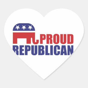 Trotse Republikeinse Olifant Hart Sticker