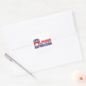 Trotse Republikeinse olifant in nood Tan Vierkante Sticker (Envelop)
