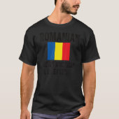 Trotse Roemeense vlag Roemenië Geboren Roemeense r T-shirt (Voorkant)