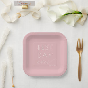 Trotse Roze Minimalistische Trouwborden Papieren Bordje