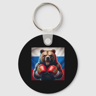 Trotse Russische Beer Boxer Rusland Kickbokser Bok Sleutelhanger