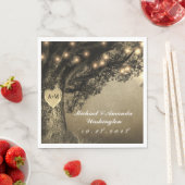 Trotse Rustieke Gesneden Eiken Huwelijk Servet