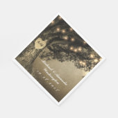 Trotse Rustieke Gesneden Eiken Huwelijk Servet