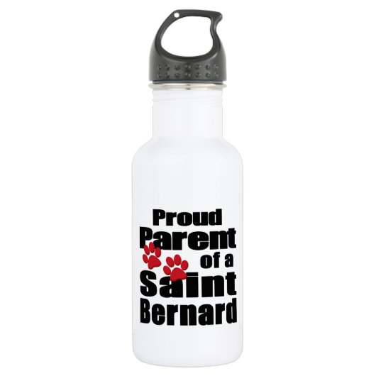 Trotse Saint Bernard-ouder Waterfles (Voorkant)