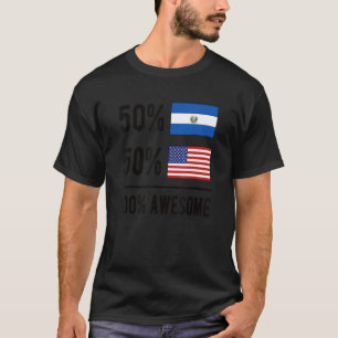 Trotse Salvadoraanse Amerikaanse vlag El Salvador  T-shirt