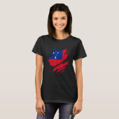 Trotse Samoaanse Shirten verscheurd Samoa-vlag T-shirt (Voorkant volledig)