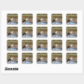 Trotse Sandhill Kraanvogel Vierkante Sticker (Vel)
