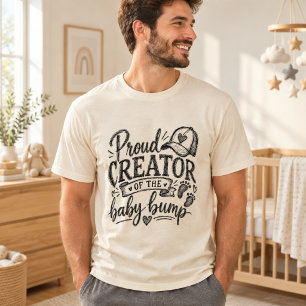 Trotse Schepper van de Baby Bump Grappige Teeshirt T-shirt