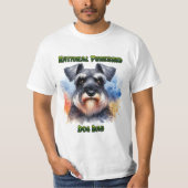 Trotse Schnauzer op raszuivere hondendag T-shirt (Voorkant)