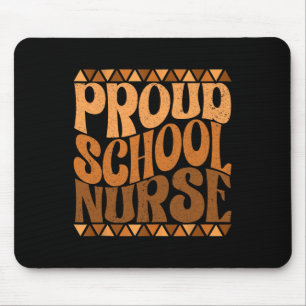 Trotse School Nurse Black Geschiedenis Maand Retro Muismat