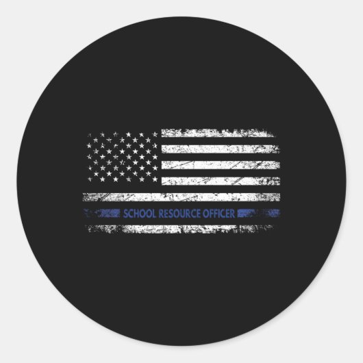 Trotse School Resource Officer SRO Ronde Sticker (Voorkant)