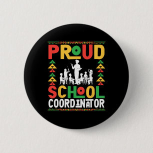 Trotse Schoolcoördinator Black History Month Afrik Ronde Button 5,7 Cm