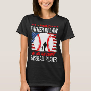 Trotse schoonvader van een Geweldige honkbalspeler T-shirt