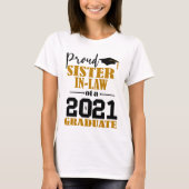Trotse schoonzus van een afgestudeerde in 2021 t-shirt (Voorkant)