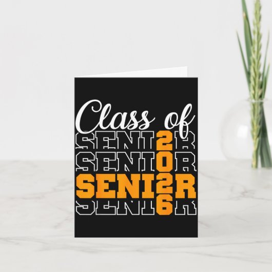 Trotse senior 2026 afstudeerklas middelbare school kaart (Voorkant)