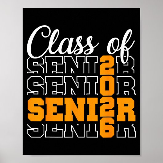 Trotse senior 2026 afstudeerklas middelbare school poster (Voorkant)