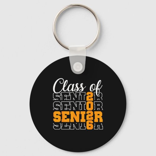 Trotse senior 2026 afstudeerklas middelbare school sleutelhanger (Voorkant)