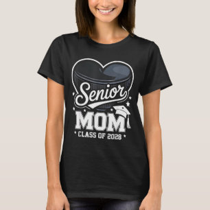 Trotse senior moeder Cl van 2028 Hockey afstuderen T-shirt