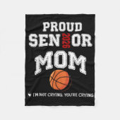 Trotse Senior Mom 2026 Afstuderen Basketbalspeler Fleece Deken (Voorkant)