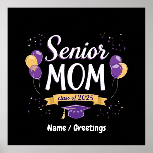 Trotse Senior Mom Class van 2025 Poster (Voorkant)