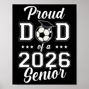 Trotse Senior Papa Voetbalclub Van 2026 Afstuderen Poster
