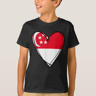 Trotse Singaporese Jongen Meisje Tante Papa Mam Si T-shirt