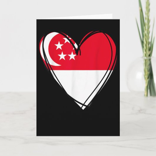 Trotse Singareaanse Jongen Meisje Tante Vader Moed Kaart (Voorkant)