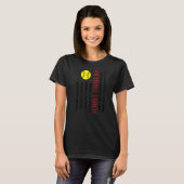 Trotse Softbal Coach US Flag Softbal Coaching T-shirt (Voorkant volledig)