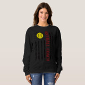Trotse Softbal Coach US Flag Softbal Coaching Trui (Voorkant volledig)