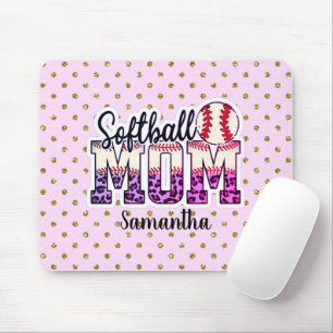 Trotse softbal moeder leven muismat