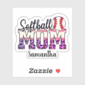 Trotse softbal moeder leven sticker (Vel)