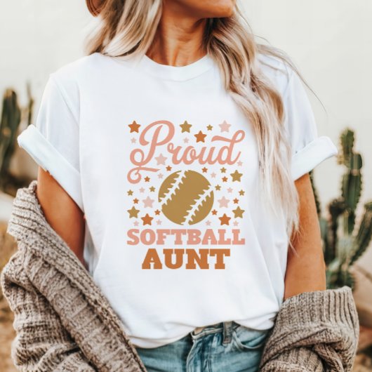 Trotse softbal tante t-shirt