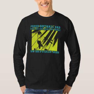 Trotse Softbal Vader Met Dochter Softbal Dikzak T-shirt