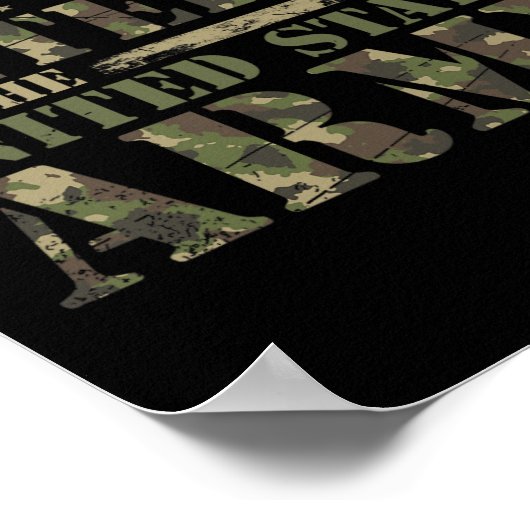 Trotse Soldaat Leger Verenigde Staten Vlag Camoufl Poster (Hoek)