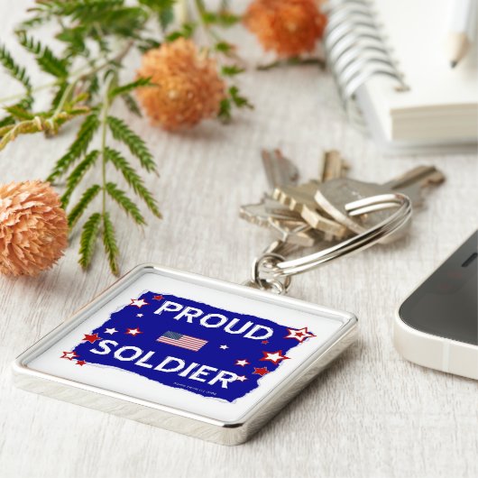 Trotse soldaat sleutelhanger (Zijkant)