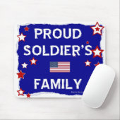 Trotse soldatenfamilie - Mousepad Muismat (Met muis)