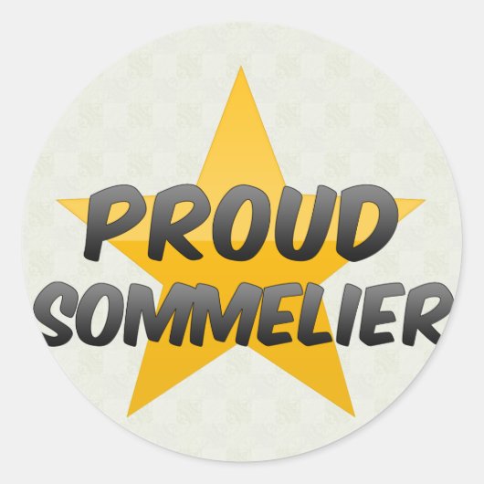 Trotse Sommelier Ronde Sticker (Voorkant)