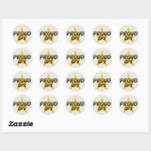 Trotse spion ronde sticker (Vel)