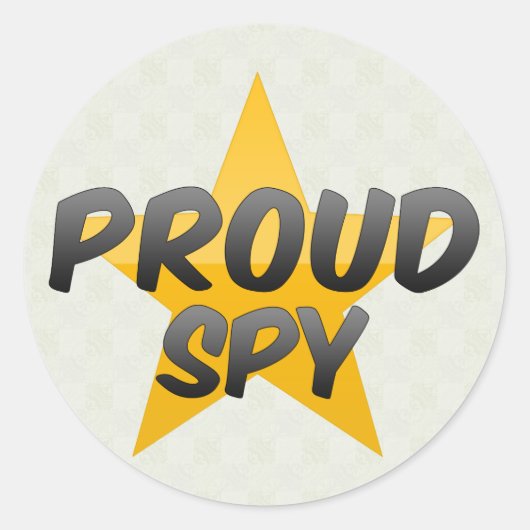 Trotse spion ronde sticker (Voorkant)