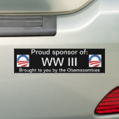 Trotse sponsor van WO III Bumpersticker (Op auto)