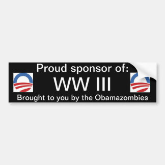 Trotse sponsor van WO III Bumpersticker