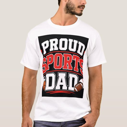 Trotse sportvader t-shirt (Voorkant)