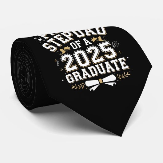 Trotse stap vader van een 2025 Afstuderen Afstuder Stropdas (Opgerold)