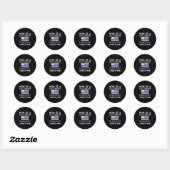 Trotse State Trooper Moeder Thin Blue Line Amerika Ronde Sticker (Vel)
