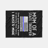Trotse Statelijke Trooper Moeder Thin Blue Line Am Fleece Deken (Voorkant (Horizontaal))