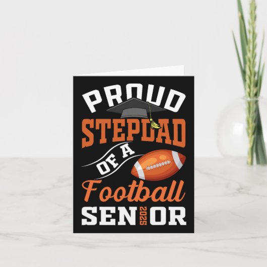 Trotse stepdad van een voetbalsenior CL van 2025 g Kaart (Voorkant)