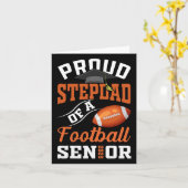 Trotse stepdad van een voetbalsenior CL van 2025 g Kaart (Gele Bloem)