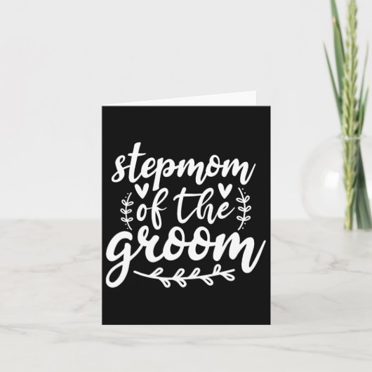 Trotse stiefmoeder van de bruidegom bruiloft famil kaart (Voorkant)