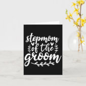 Trotse stiefmoeder van de bruidegom bruiloft famil kaart (Gele Bloem)