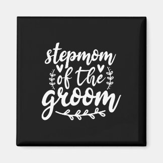 Trotse stiefmoeder van de bruidegom bruiloft famil magneet